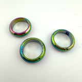 Rainbow Titanium Hematite Ring, Choose your size, Negative Energy Absorber, Rainbow Hematite Ring