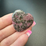 25g Rhodonite Heart Cabochons, Bulk or Wholesale Rhodonite Heart Cabochons, Rhodonite Heart Cabochon