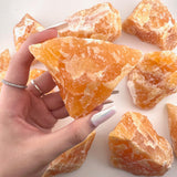 Orange Calcite Chunk, 3" Orange Calcite Chunk, Raw Orange Calcite, Rough Orange Calcite