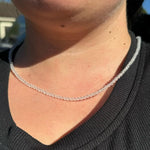 3mm Faceted Gemstone Necklace, Dainty Crystal Necklace, Natural Gemstone Necklace, Facet Gemstone Necklace