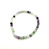 4mm Gemstone Bracelet, Dainty Gemstone Round Bracelet, Natural Crystal Bracelet 4mm