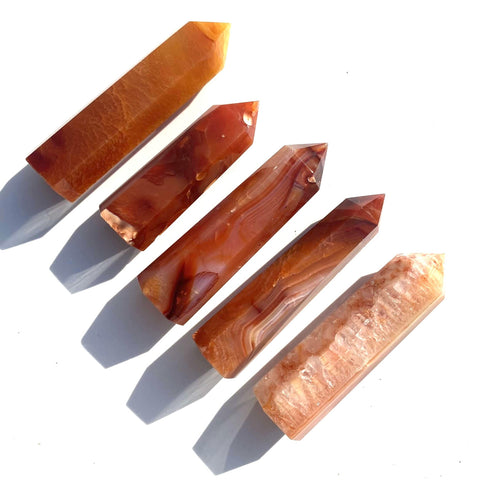 Carnelian Gemstone Point, Carnelian Tower, Polished Carnelian Point, Carnelian Obelisk