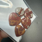 25g Noreena Jasper Heart Cabochons, Bulk or Wholesale Noreena Jasper Heart Cabochons, Noreena Jasper Heart Cabochon