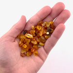 25g Amber Chips, Tumbled Amber Chips, Amber Gemstone Chips