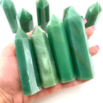 Green Aventurine Point, Small Aventurine Point, Polished Green Aventurine