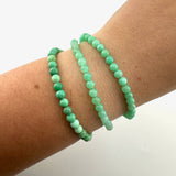 Dainty Chrysoprase Bracelet, 5mm Chrysoprase Bracelet, Quality Chrysoprase Bracelet, A-12