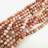 8mm Round Pink Opal Bead, Pink Opal Bead, Pink Opal Bead Strand, 16” Pink Opal Bead Strand