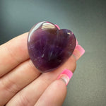 25g Trapiche Amethyst Heart Cabochons, Bulk or Wholesale Amethyst Heart Cabochons, Amethyst Heart Cabochon