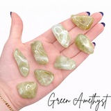 Green Amethyst, Tumbled Green Amethyst, Prasiolite Tumble