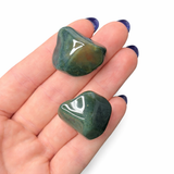 Green Moss Agate, Tumbled Green Moss Agate, Pocket Green Agate