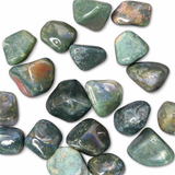 Green Moss Agate, Tumbled Green Moss Agate, Pocket Green Agate