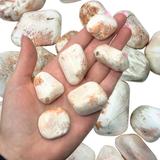 Orange Scolecite Tumble, Peach Scolecite, Pocket Scolecite, Tumbled Orange Scolecite
