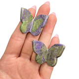 Mini 3D Gemstone Butterfly - Natural Crystal Butterfly - Small Gemstone Butterfly Carving