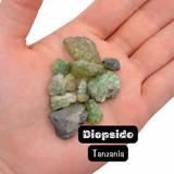 THREE Natural Diopside Stone - Tanzania - Diopside Gemstone