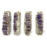 Royal Sage Bundle, 4" Sage, White Sage and Lavender, Smudge Bundle