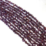 16” Pink Garnet Bead, Garnet Chip Bead Strand, Garnet Bead Necklace, Beaded Garnet