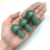 2" Green Aventurine Mushroom, Aventurine Gemstone Mushroom, Aventurine Mushroom Carving, B-41