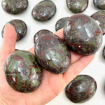 Dragonblood Jasper Palm Stone, Smooth Dragonblood Jasper, Healing Dragonblood Jasper Palm