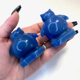 Blue Aventurine Snorlax Carving, Gemstone Snorlax Carving, Crystal Snorlax Carving, Aventurine Snorlax
