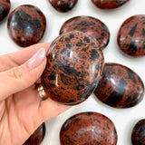 Mahogany Obsidian Palm Stone, Polished Mahogany Palm, Smooth Mahogany Palm Stone, Healing Mahogany Obsidian