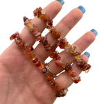 Carnelian Gemstone Bracelet, Carnelian Bracelet, Carnelian Chip Bracelet