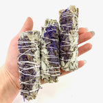 Royal Sage Bundle, 4" Sage, White Sage and Lavender, Smudge Bundle