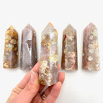 Flower Agate Point, Polished Flower Agate, Flower Agate Tower, Flower Agate