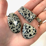 Dalmatian Jasper Cabochon, Quality Dalmatian Cabochon, 25g or 100g Dalmatian Cabochon, Wholesale Dalmatian Cabochon