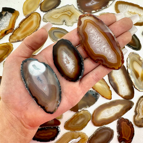 3pc Agate Slice, Small Agate Slice, Natural Agate Slice, Natural Agate Slab, P-10