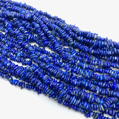 16" Lapis Lazuli Bead, Lapis Lazuli Chip Bead Strand, Lapis Lazuli Bead Strand, Beaded Lapis Lazuli