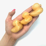 Orange Calcite Ducky, Rubber Ducky Carving, Ducky Gemstone Carving, Orange Calcite Duck Carving, B-56