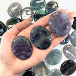 Rainbow Fluorite Worry Stone, Healing Fluorite Worry Stone, Smooth Fluorite Worry Stone, A-09