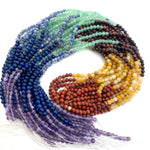 4mm Round Chakra Bead, Chakra Bead, Chakra Bead Strand, 16” Chakra Bead Strand