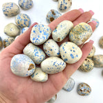 Blue Dalmatite Tumbled Stone, Tumbled Blue Dalmatite, Natural Dalmatite from Peru