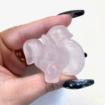 Rose Quartz Lickitung, Pokemon Gemstone Carving Lickitung, Rose Quartz Pokemon Carving