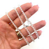 Dainty Clear Quartz Bracelet, Round Bead Quartz Bracelet, 3-4mm Clear Quartz Bracelet