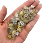 25g Golden Rutile Quartz, Tumbled Rutile Quartz, Golden Rutile Chips