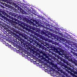 4mm Round Amethyst Bead, Amethyst Bead, Amethyst Bead Strand, 16” Amethyst Bead Strand