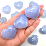 Blue Chalcedony Heart, Chalcedony Heart, Chalcedony from Turkey