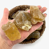 Honey Calcite, Rough Honey Calcite, One Stone or Baggy, Raw Honey Calcite