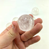 4cm Clear Quartz Sphere, Natural Quartz Sphere, Polished Quartz Sphere, P-49