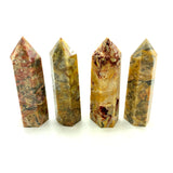 Crazy Lace Agate Point, Polished Crazy Lace Point, Crazy Lace Agate Tower, Crazy Lace Agate