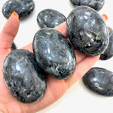 Larvikite Palm Stone, Healing Larvikite, Polished Larvikite, Flashy Larvikite, C-13