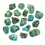 Turquoise Polished Stone, Tumbled Turquoise from Mexico, "Wavy" Turquoise Stone, Turquoise Tumble, A-16