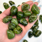 Large Idocrase Tumbled Stone, Vesuvianite Tumbled Stone, Large Idocrase Pocket Stone, Healing Vesuvianite, T-114