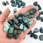 THREE Emerald Tumble, Small Emerald, Tumbled Emerald, Quality Emerald, MINI EmeraldT-113