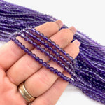 4mm Round Amethyst Bead, Amethyst Bead, Amethyst Bead Strand, 16” Amethyst Bead Strand