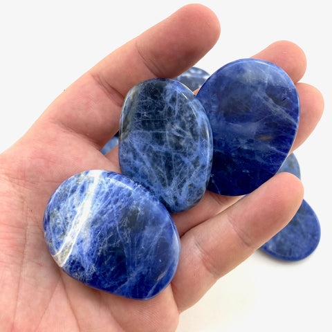 Sodalite Worry Stone, Sodalite Smooth Stone, Healing Sodalite, P-7