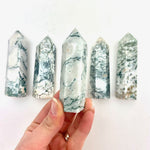 Tree Agate Point, Polished Tree Agate Point, Tree Agate Tower, Tree Agate Gemstone