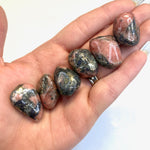 Small Triplite Wagnerite in Pyrite, RARE Triplite Wagnerite, Tumbled Triplite Wagnerite in Pyrite, P-66